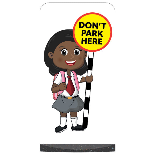 School Kid Flat Panel Pavement Sign – Naomi – Don't Park Here