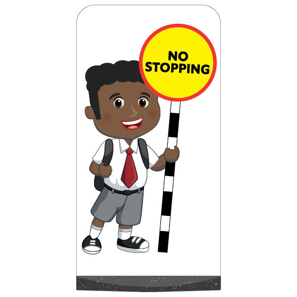 School Kid Flat Panel Pavement Sign – Toby – No Stopping