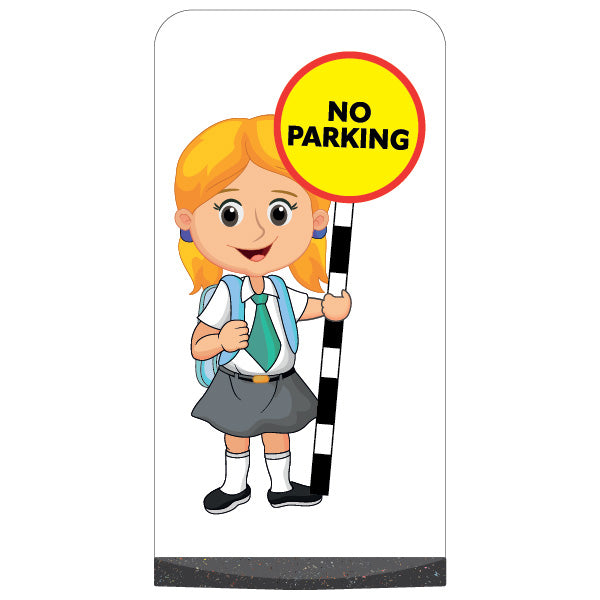 School Kid Flat Panel Pavement Sign – Jess – No Parking