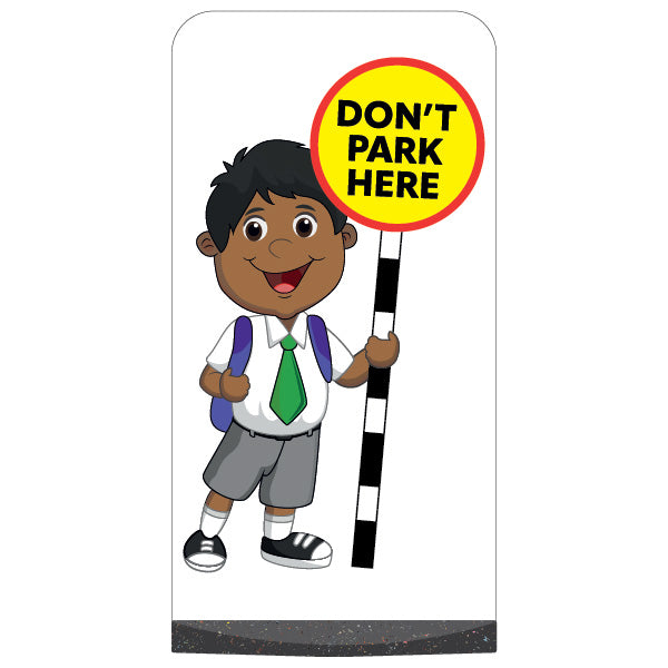School Kid Flat Panel Pavement Sign – Kamal – Don't Park Here