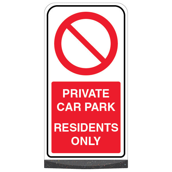 Freestanding Sign – Private Car Park Residents Only