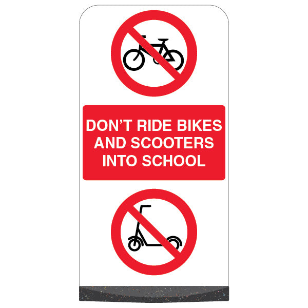 Don't Ride Bikes and Scooters Into School