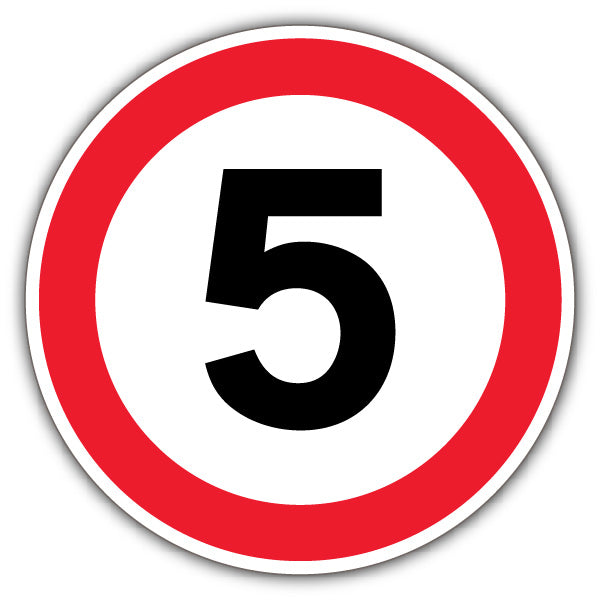 5 MPH Speed Limit Sign