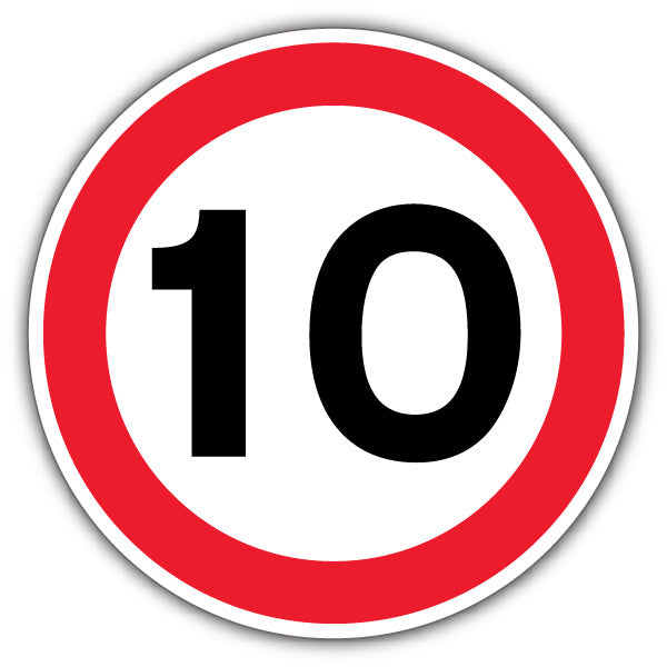 10 MPH Speed Limit Sign