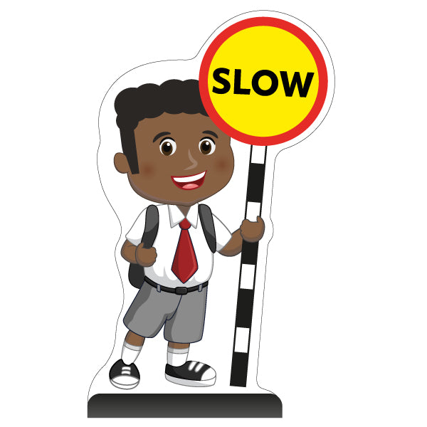 School Kid Cut Out Pavement Sign – Toby – Slow