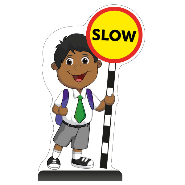 School Kid Cut Out Pavement Sign – Kamal – Slow