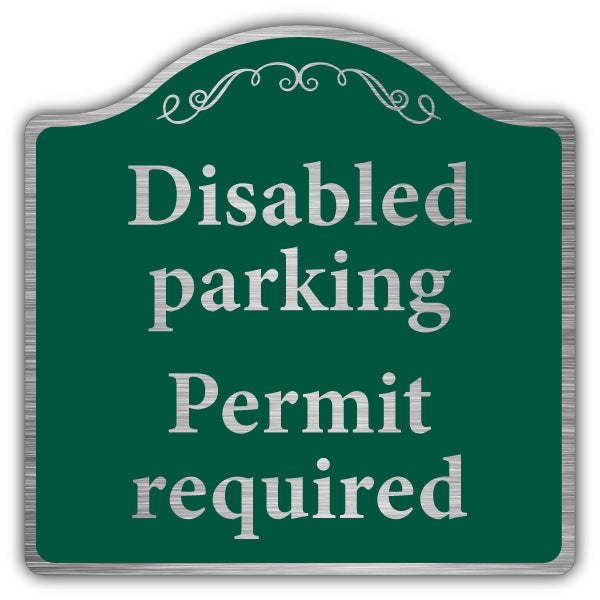 Disabled Parking Permit Required – Prestige Sign