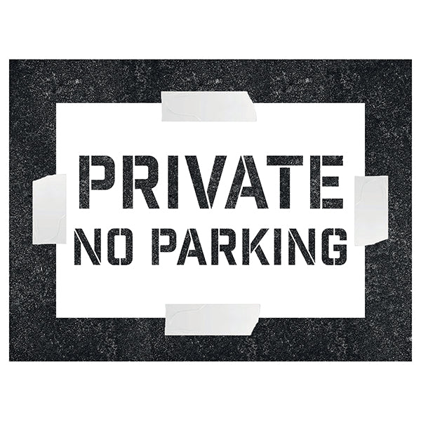 Private – No Parking – Stencil